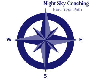Night Sky Coaching logo - Compass - Find Your Path