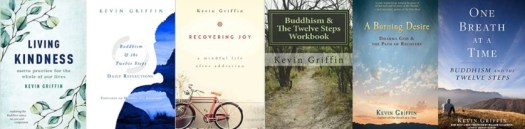 strip of book covers written by Kevin Griffin